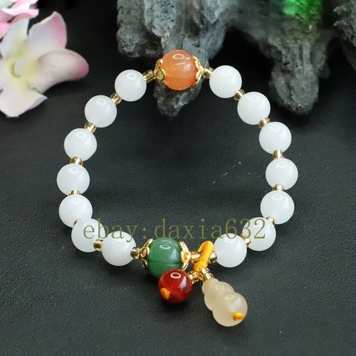 VALENTINO Bracciale giada seta oro naturale dongling giada braccialetto stile corte gioielli