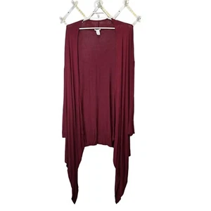 Bellino Damen Cardigan vorne offen Fly Away 4X asymmetrisch weinrot burgund - Bild 1 von 9