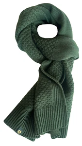 BELSTAFF STERNWAY 100% MERINO WOOL TILE GREEN SCARF BNWT made in Italy sample - Picture 1 of 15