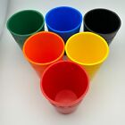Perudo 6 Colored Cups with 1 Blue Lid 2002 Red Orange Yellow Green Blue Black