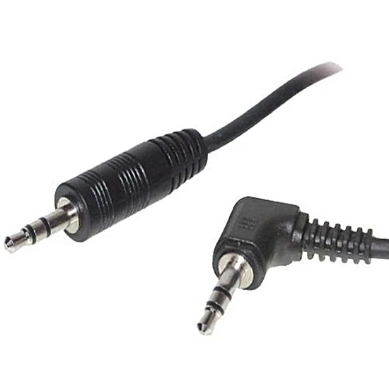 Audio Stereo Klinken Kabel 3,5mm Klinke Kopfhörer Stecker gerade auf gewinkelte - Bild 1 von 1