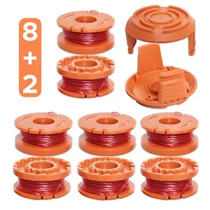 WORX WA0010 8pcs Replacement Spool Line +2pcs Cap For Trimmer - Picture 1 of 8