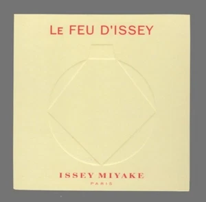 Carte publicitaire - advertising card - Le Feu d'Issey Miyaké recto verso - Imagen 1 de 2