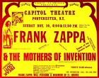 1974 FRANK ZAPPA & MOTHERS OF INVENTION 13 x 19 Reproduction Concert Poster