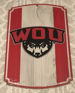Western Oregon Wolves 11x17 Wood Sign Wincraft NCAA NEW SEALED - Picture 1 of 4