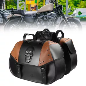 Genuine Universal Saddle bag Tool Side bag Storage Luggage - Picture 1 of 21