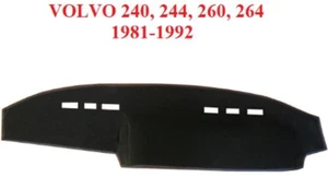 BLACK DASH MAT, DASHBOARD COVER FIT  VOLVO 240, 244,260, 264 1981-1992 - Bild 1 von 8