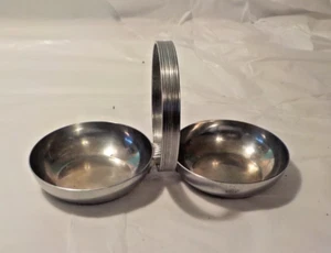 Vtg CHASE USA Stainless Twin Candy & Nut Dish w/Handle Gerth & Gerth Art Deco - Picture 1 of 10