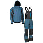 Fly Racing Incline Outerwear Combo - Blue/Grey - (2X Jacket, Lg Bib)
