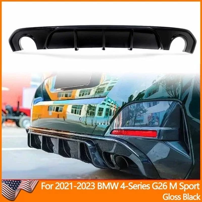 Gloss Black Rear Diffuser For BMW 4Series G26 Gran Coupe 420i 430i M Sport 2021+ Foto 1 de 4