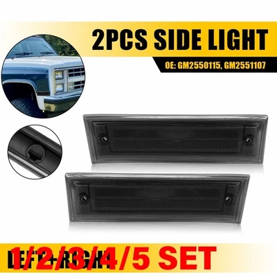 Smoked Front Side Marker Lights Housing For 1981-91 Chevy Blazer/Suburban 1-5SET - Image 1 of 4