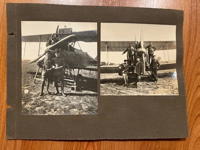 Página de álbum de recortes con 3 fotos aviones y oficiales alemanes Foto 1 de 2
