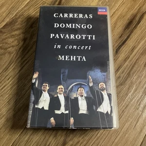 Carreras Domingo Pavarotti - In Concert  Mehta - VHS Video Cassette Tape Tested - Picture 1 of 8