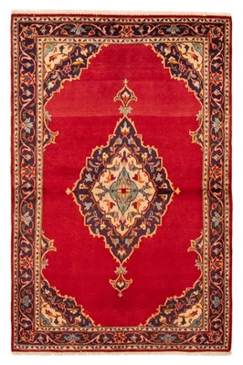Traditional Vintage Hand-Knotted Area Rug 4'6" x 7'0" Oriental Wool Carpet - Image 1 of 4
