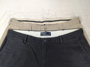 Conjunto De Colección De 2 Pantalones Chinos Polo Ralph Lauren Para Hombre 38x34 Tostado Caqui/Azul Marino - Imagen 1 de 17