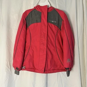 Girls ZeroXposur Hooded Puffer Winter Snow Jacket Size 10/12 Pink/ Gray - Picture 1 of 4
