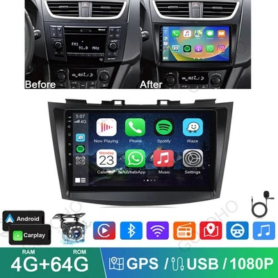 64GB For Suzuki Swift 2010-2016 Android 13 Car Stereo Radio WIFI Navi Carplay - Image 1 of 4