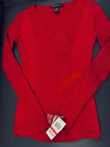 NEU! INC International Concepts Ribbed V-Neck Sweater Size XS - Bild 1 von 5