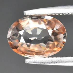 💎 Zircone Champagne Luce Naturale Ovale 1,20ct VS - Non Riscaldato, Gemma Tanzania - Foto 1 di 4