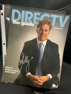 Foto de TV directa autografiada por John Elway de 8x10 doblada como está Foto 1 de 3