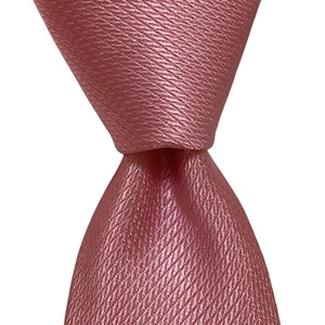 TOMMY HILFIGER Silk/Polyester Necktie Designer SOLID Geometric Pink NWT $69.50 - Picture 1 of 3
