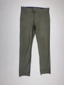 J. Crew Tech Pant Mens 34x32 Olive Green 484 Slim Straight Stretch Performance - Picture 1 of 14