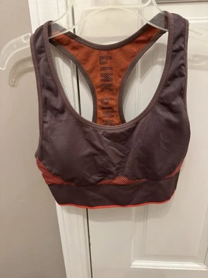 VICTORIA 运动粉色运动文胸棕色/橙色健身房运动服女式 S 码 — 第 1/4 张图片