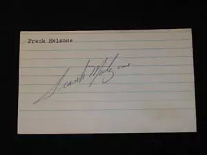 Frank Malzone 1955-1965 Red Sox Angels Autograph Signed 3x5 Index Card M7 - Picture 1 of 1