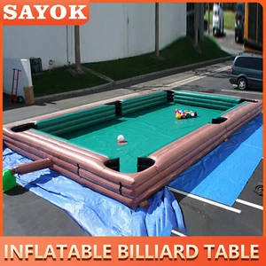 Outdoor Wettkampf Spiel Aufblasbar Billard Tisch Snooker Fußball Pool mit 16 Ball - Bild 1 von 8