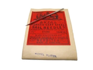 John James & Sons SAIL NEEDLES Triangular Point Needles Hand Needles Size 14 - Picture 1 of 2