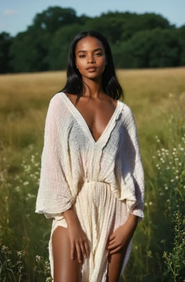 Textured Stretchy Cotton Fabric By 2 Meters, Organic Undyed Softened. - Image 1 of 4