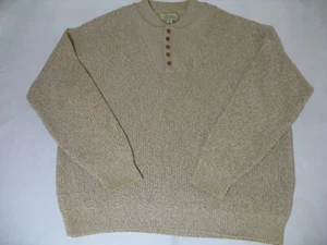Cabela’s Suéter Henley Tejido Pesado Para Hombre XL 5 Botones Pullover Marrón - Imagen 1 de 7