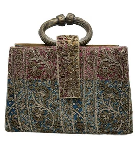 Vintage Handtasche Bougainvillea Perlen mit Armband Griff - mehrfarbig neu ohne Etikett - Bild 1 von 9