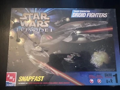 Ertl AMT Star Wars episodio 1 Trade Confederation Droid Fighters Snapfast 1999 Foto 1 de 4