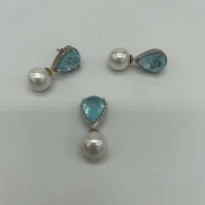 Juego Pendientes y Colgantes Perla Azul - Imagen 1 de 5