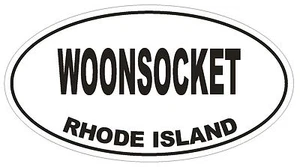 Woonsocket Rhode Island Oval Autoaufkleber oder Helmaufkleber D1505 Euro Oval - Bild 1 von 1