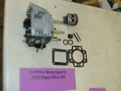 1976 RUPP NITRO 340 cylinder piston ring low miles NICE jug barrel G34BWR XENOAH - Image 1 of 4