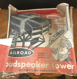Vintage seltene 1960er Remco Eisenbahn Lautsprecher Turm mit Box - Bild 1 von 4