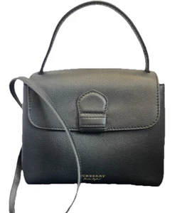 Burberry Derby Calfskin House Check Camberley Black Crossbody Top Handle Bag - Picture 1 of 5