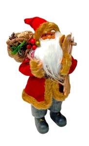 Weihnachtsmann Santa Claus Nikolaus & Skiern Weihnachts-Figur Weihnachts-Deko - Bild 1 von 2