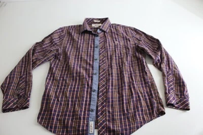 Penguin Plum Plaid LONG SLEEVE SHIRT Medium M 15 x 32/33  - Image 1 of 4