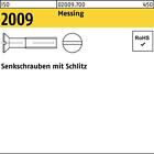 Senkschraube ISO 2009 m.Schlitz M 6 x 10 Messing