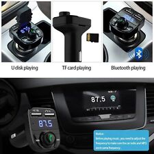 Bezprzewodowy zestaw głośnomówiący Bluetooth Zestaw samochodowy Nadajnik FM Odtwarzacz MP3 Podwójna ładowarka USB