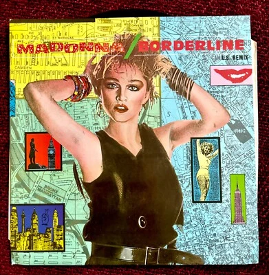 MADONNA BORDERLINE CARTOON VINYL PICTURE US MIX PROMO EU GLOSSY SLEEVE DISC LP - Image 1 of 4