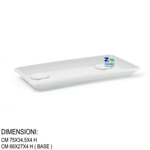 SOTTOFIORIERA SOTTOVASO ANTHEA BIANCO PER FIORIERA CM 80 - CM 75X34,5X4 H - Foto 1 di 1