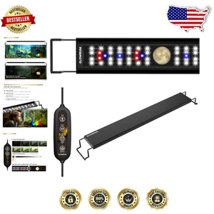Modern Aluminum LED Aquarium Light with Timer and Adjustable Spectrum - 30-35 in - Picture 1 of 10