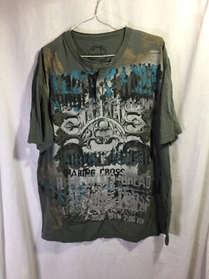 Camiseta Cultura Moderna Caqui Verde 2XL Algodón Cuello Henley T17 Foto 1 de 4