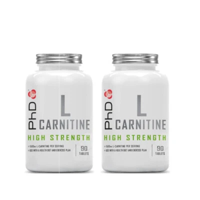 PhD L Carnitine 1500mg 2 x 90 Tabs Complex Fat Burner Slimming Tablets - Image 1 of 3
