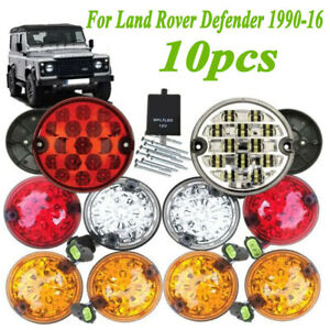 10x Complete LED Light Upgrade Kit Lamp For Land Rover Defender 1990-2016