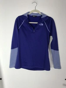 The North Face women's pullover purple sz M zipper by neck Ax23 - Picture 1 of 6